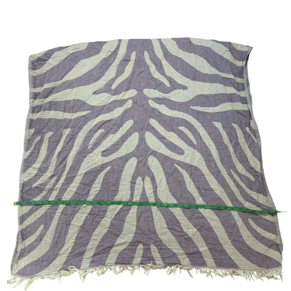ONKUMO Amazon Coral Organic Cotton Towel in Purple Cream Double Faced Muslin